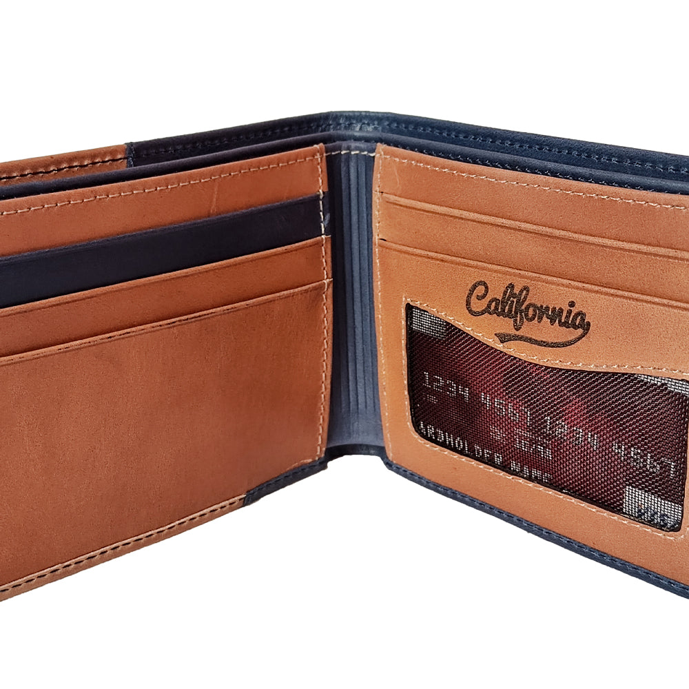 BILLETERA CALIFORNIA CAPS LOGO BG AZUL