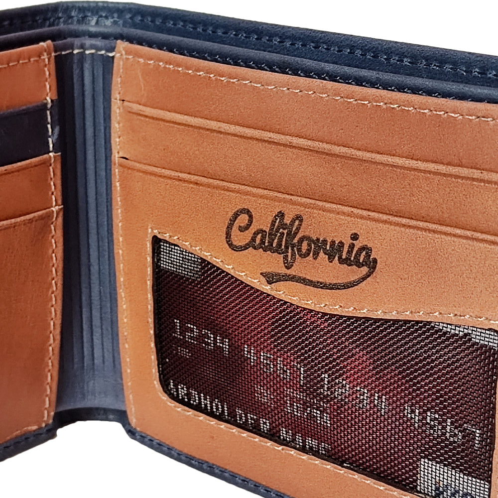 BILLETERA CALIFORNIA CAPS LOGO BG AZUL