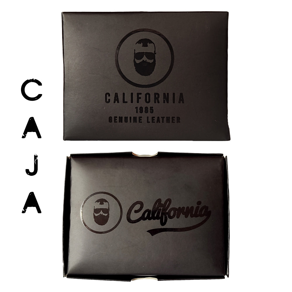 BILLETERA CALIFORNIA CAPS LOGO BG NEGRA