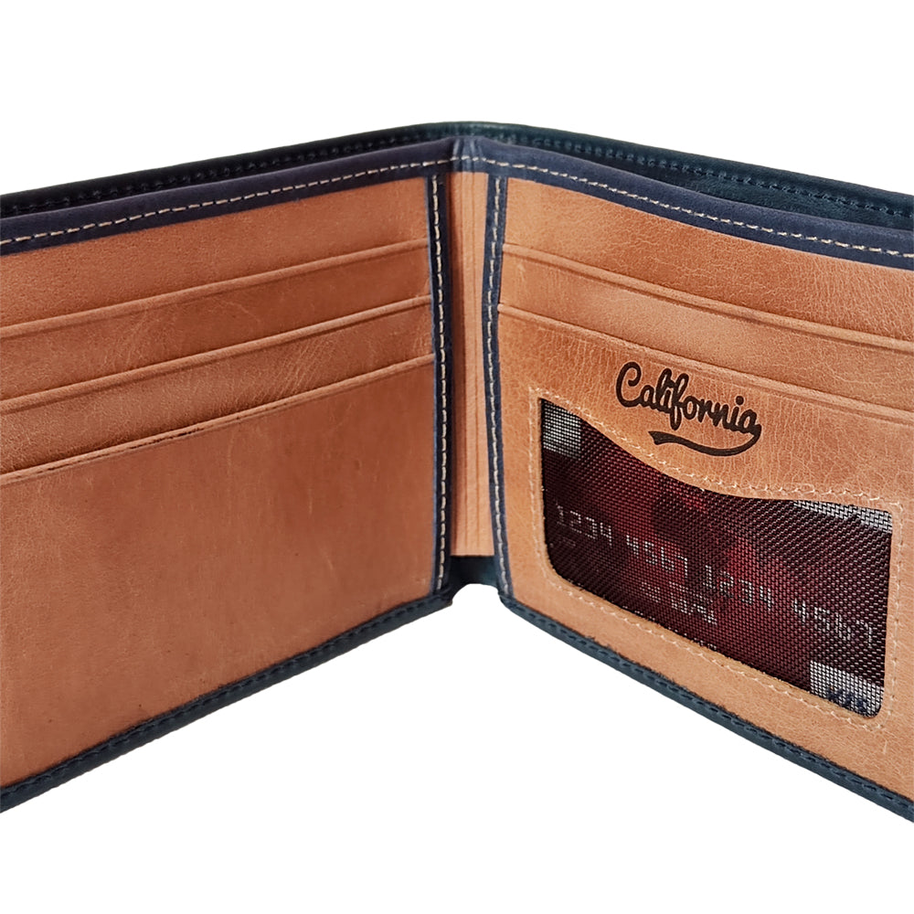 BILLETERA CALIFORNIA CAPS LOGO SQUARE AZUL