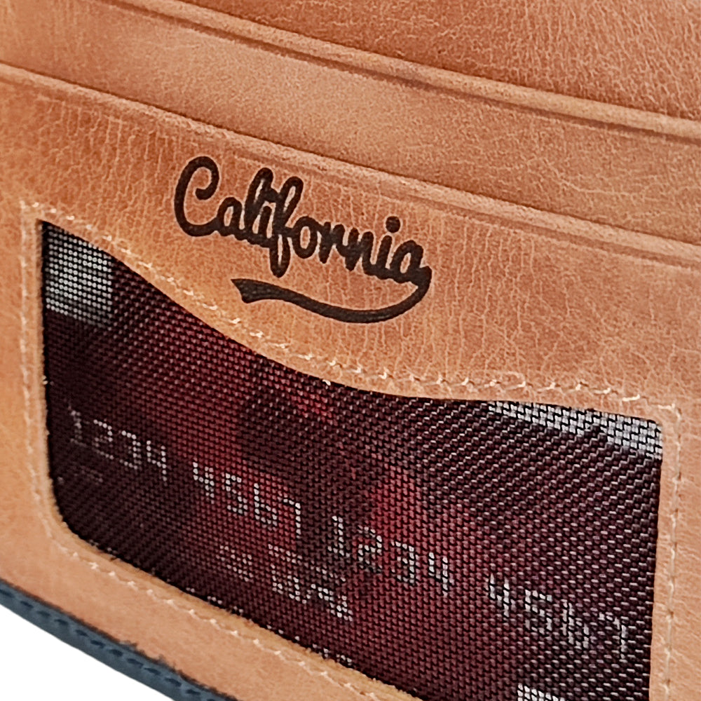 BILLETERA CALIFORNIA CAPS LOGO SQUARE AZUL