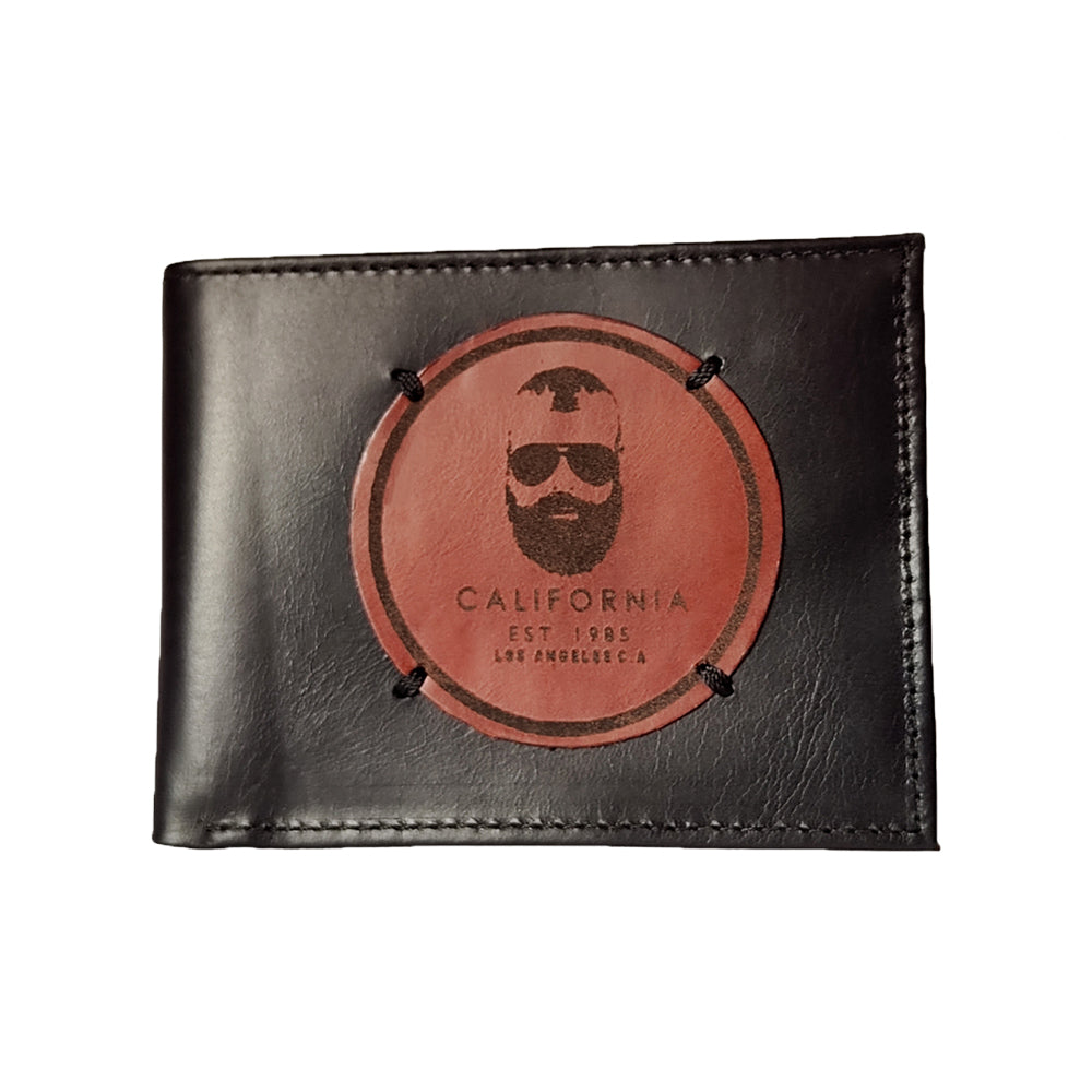 BILLETERA CALIFORNIA CAPS LOGO BG NEGRA