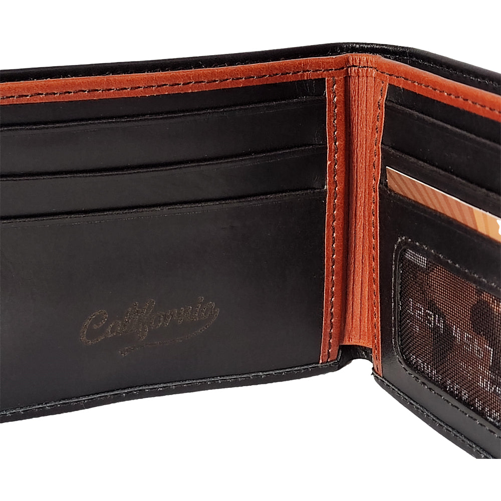 BILLETERA CALIFORNIA CAPS LOGO BG NEGRA