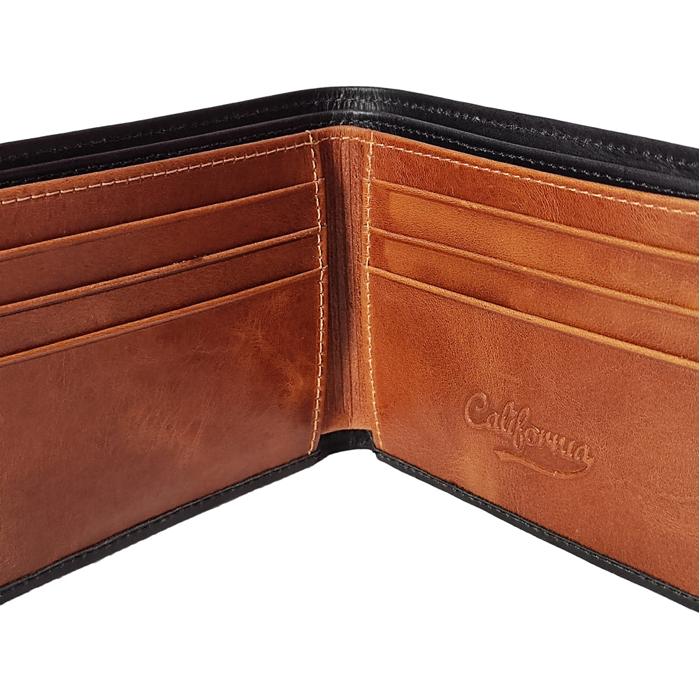 BILLETERA CALIFORNIA CAPS ADDITION NEGRA