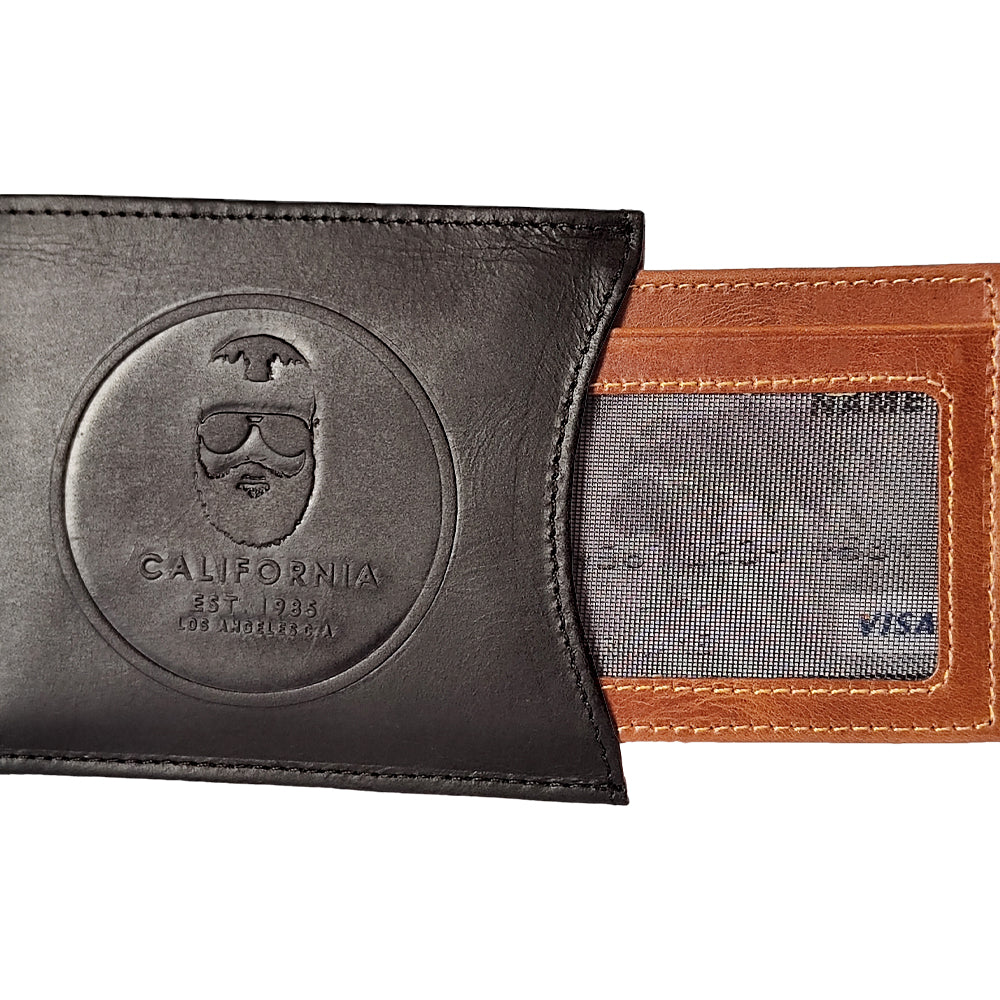 BILLETERA CALIFORNIA CAPS ADDITION NEGRA