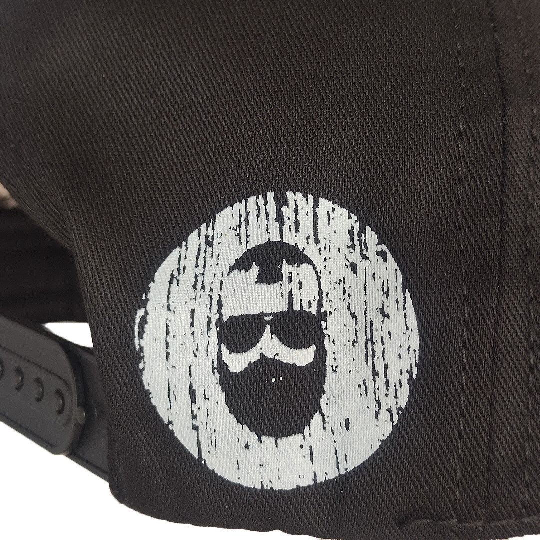 gorra negra los angeles estampada