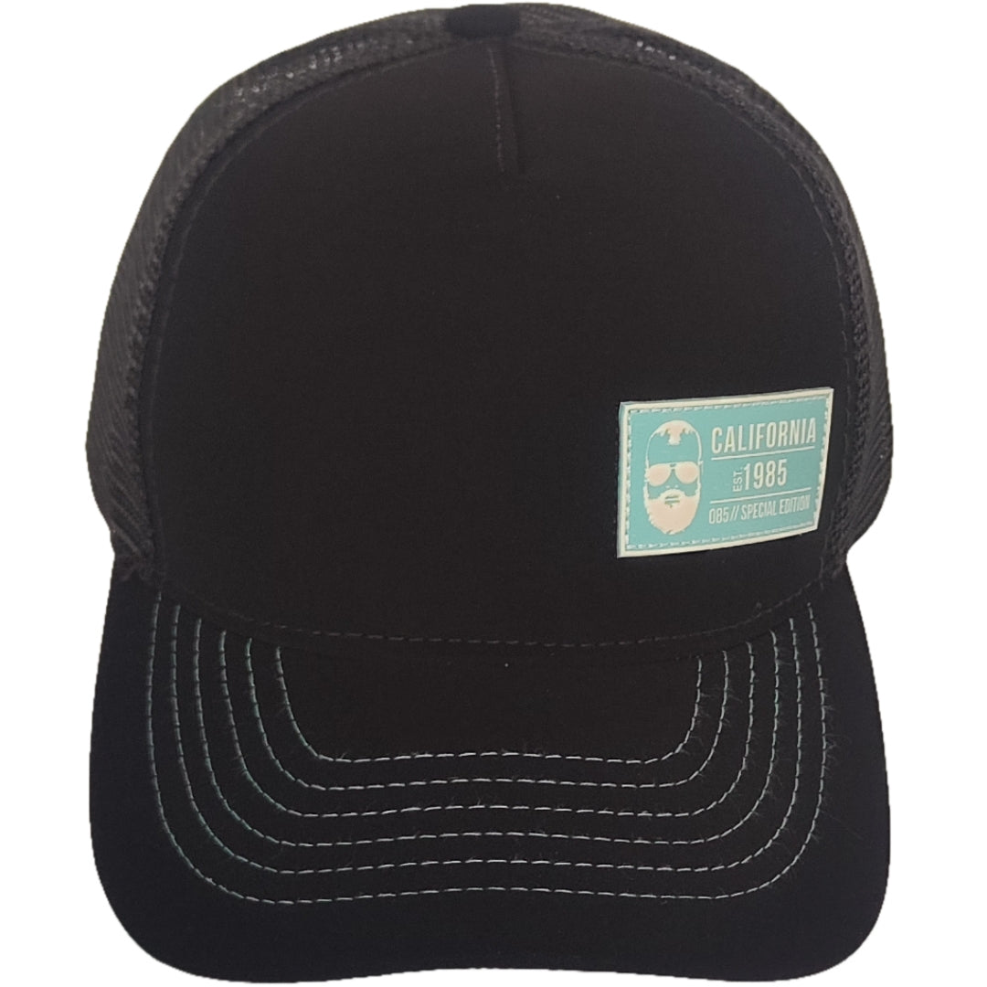 gorra para hombre negra con malla negra