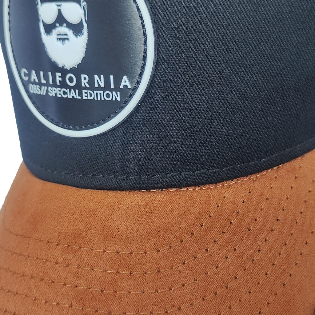 gorra original negra visera en cuero