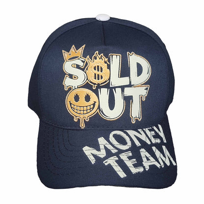 gorra para hombre azul con letrero sold out en el frente