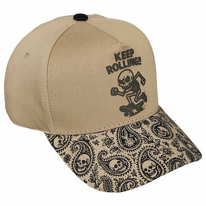 gorra original beige con visera sublimada
