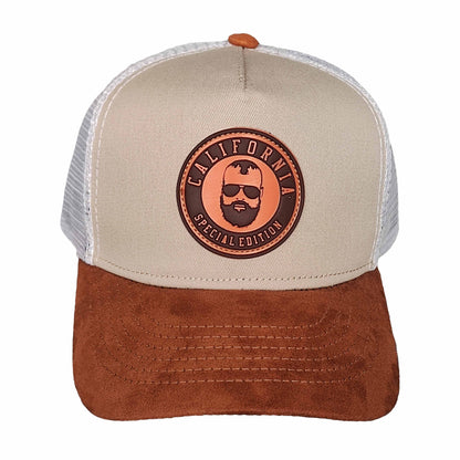gorras para hombre beige con malla