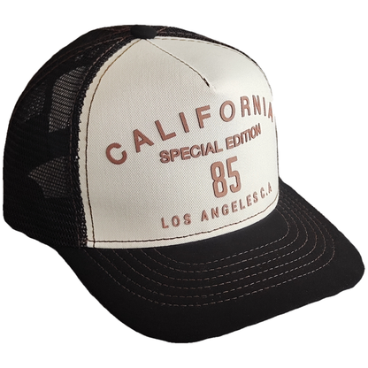 gorra blanca con malla negra edicion limitada california caps