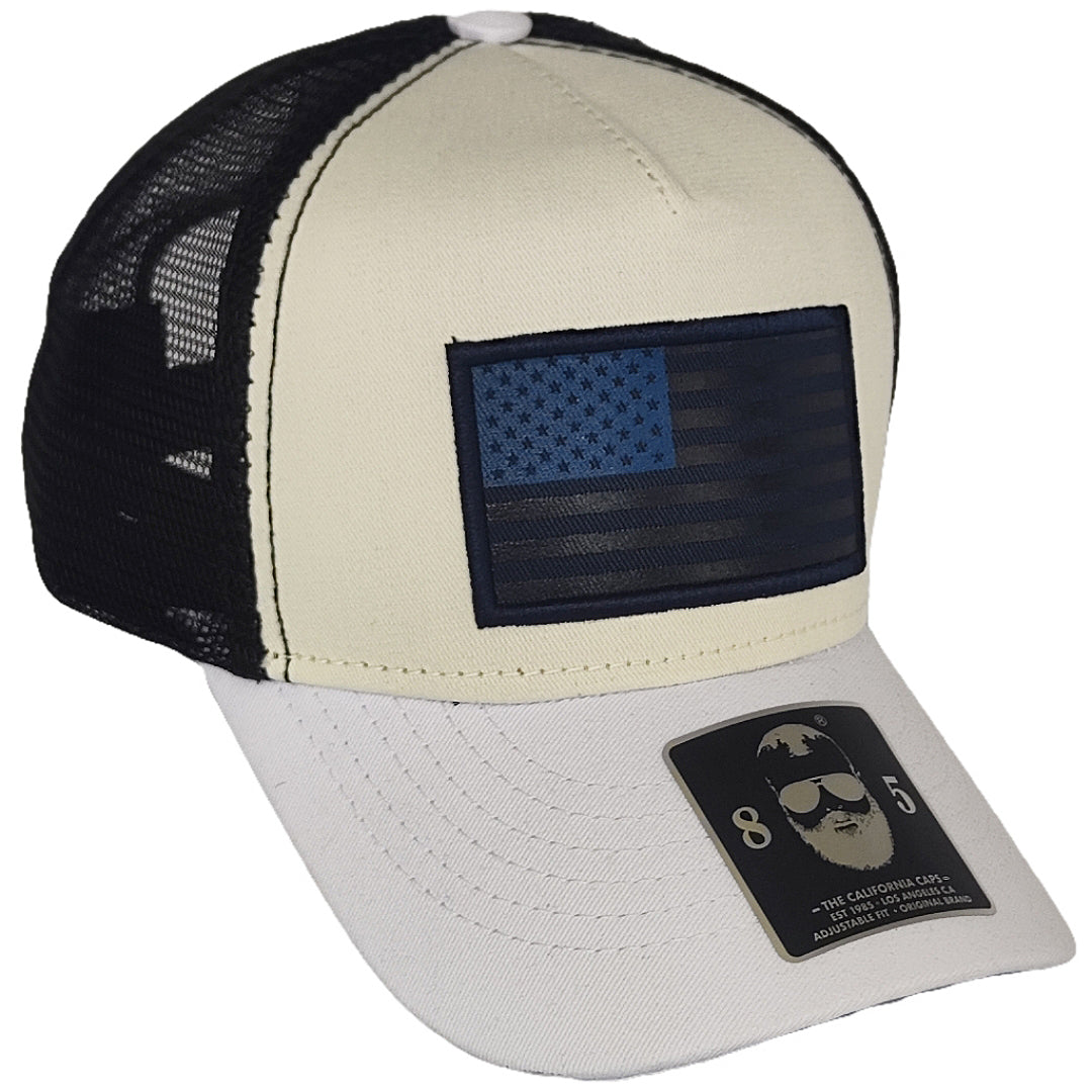 GORRA CALIFORNIA CAPS USA FLAG BLANCO HUESO