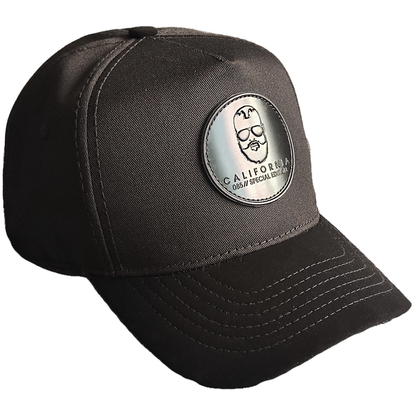 gorra negra con logo negro clasica california caps