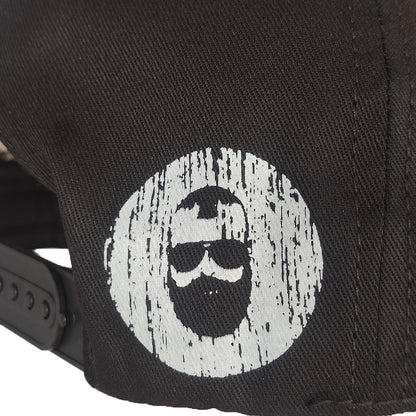 gorra negra los angeles estampada