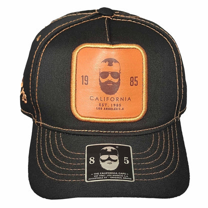 gorra california caps clasica negra con dorado
