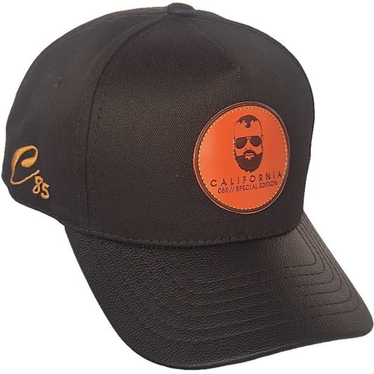 GORRA CALIFORNIA CAPS CLASICA NEGRA LOGO CAFE