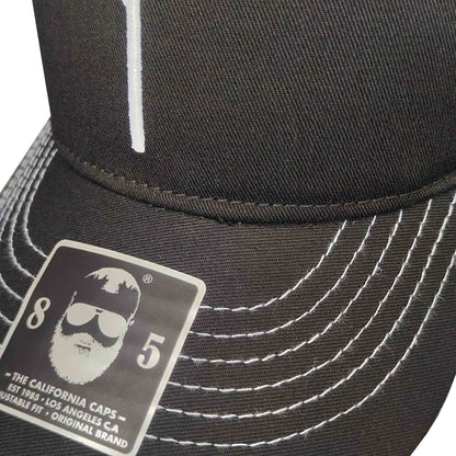 gorra negra california caps fe con visera negra