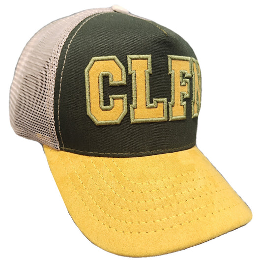 gorra camionera para hombre verde con amarillo